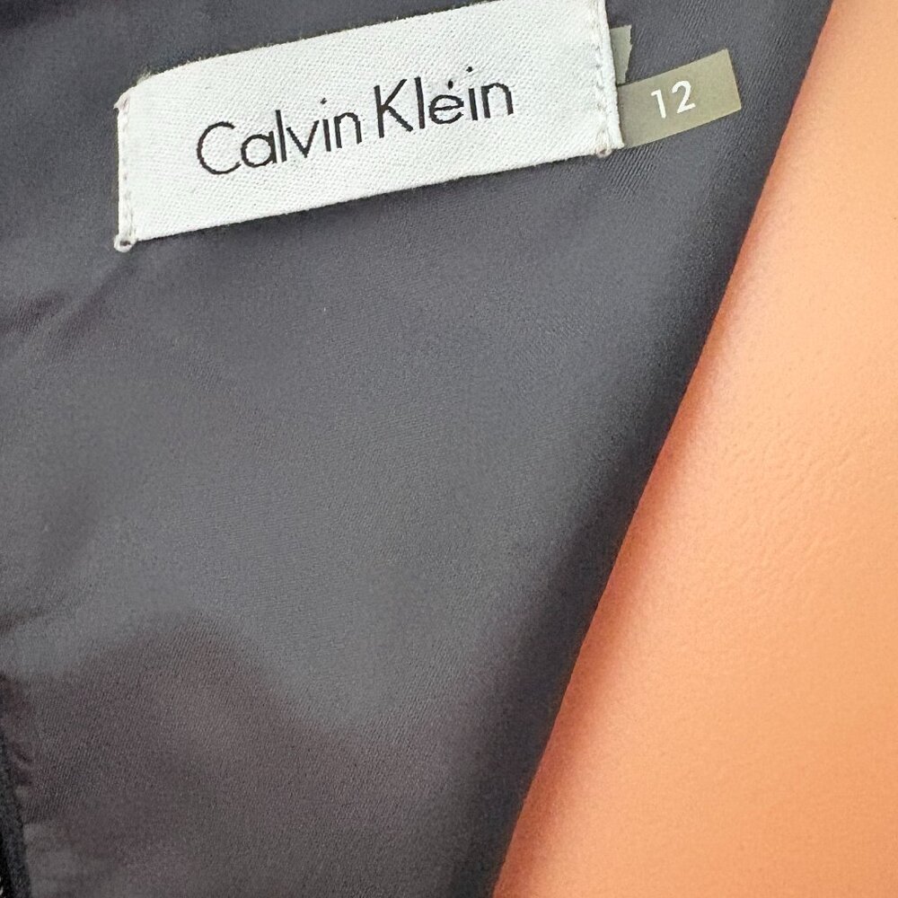 Calvin Klein Colorblock Sheath Dress w/ Belt Black Size 12 - Picture 4 of 9